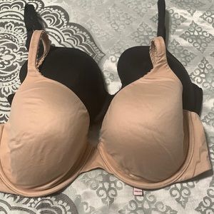 Black & beige Body by Victoria Bras (2)-34DD lined perfect coverage